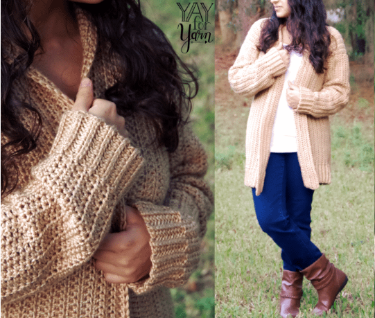 Comfy Cozy Cardigan - PDF Crochet Pattern & Video Tutorial product image (1)