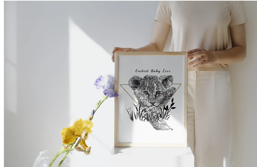 Cutest Bay Ever Safari Nursery Wall Art, Baby Animal Nursery Printable product image (2)