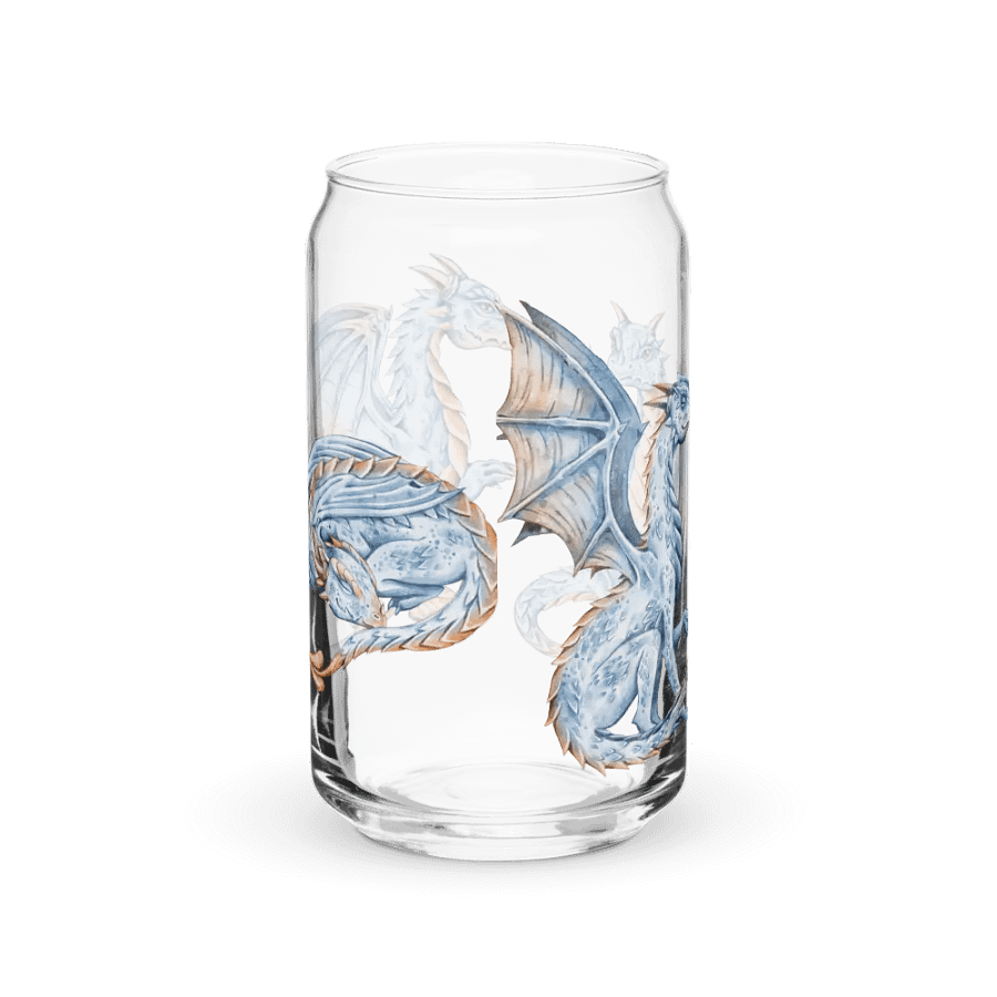 Frosty Blue Dragon Glass Can Sipper product image (6)