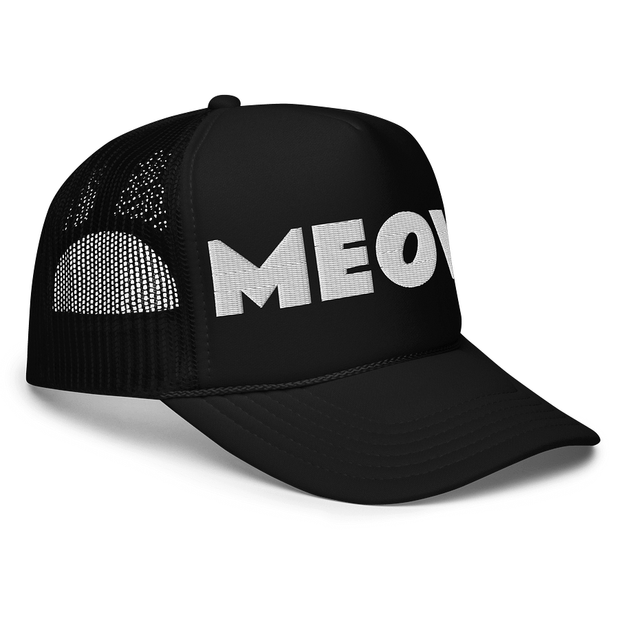 Embroidered MEOW Hat - White Thread Collection product image (3)