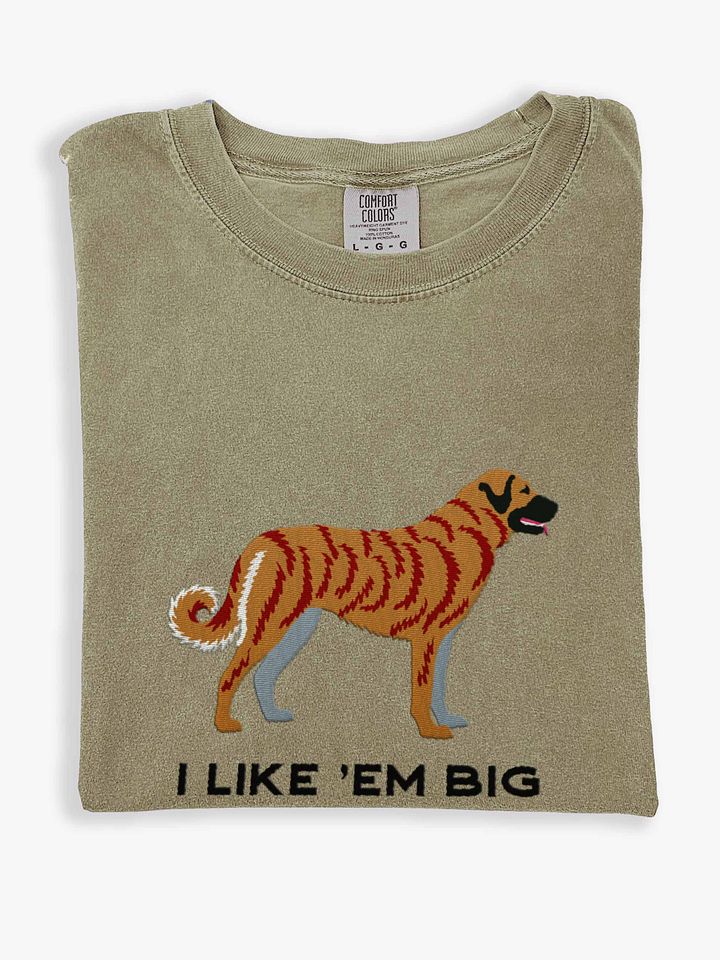 I Like 'Em Big T-Shirt(Embroidered) of an Anatolian Shepherd Dog(Brindle) product image (1)