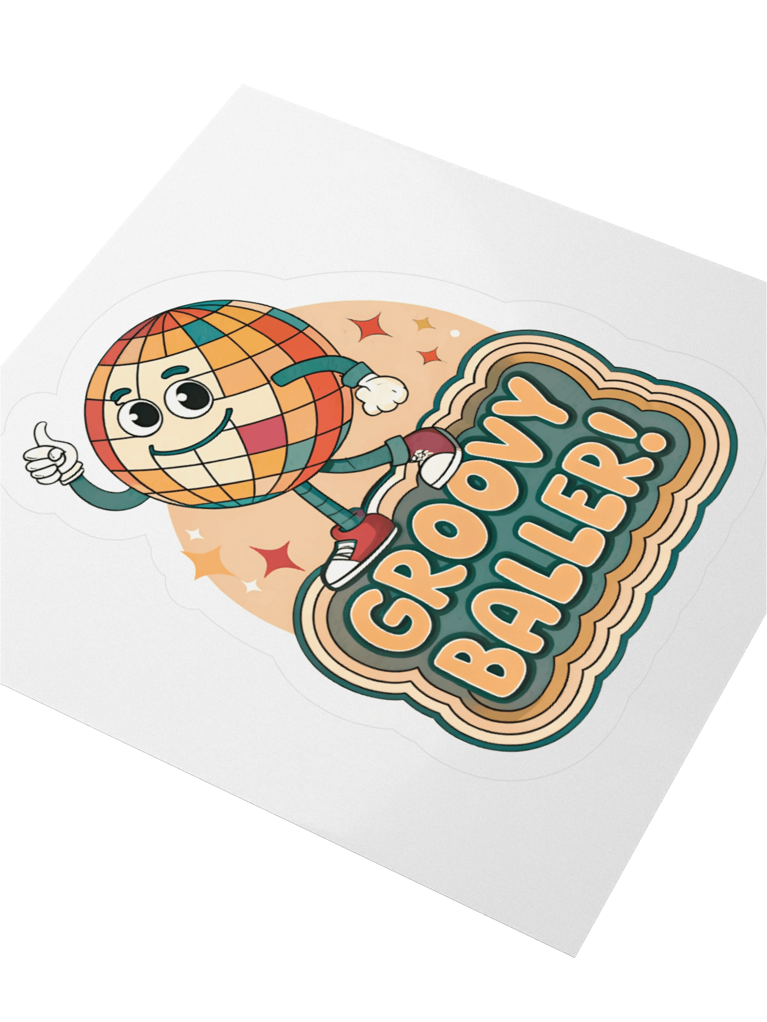 Groovy Baller Kiss Cut Stickers product image (3)