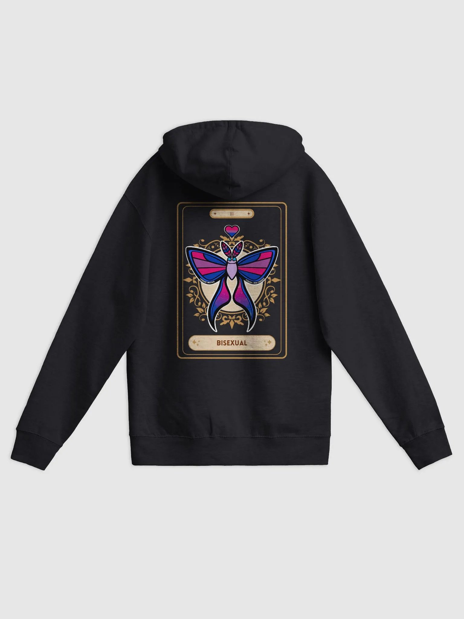 № 3 | BISEXUAL PRIDE MOTH | TAROT CARD STYLE | ZIP-UP HOODIE product image (1)