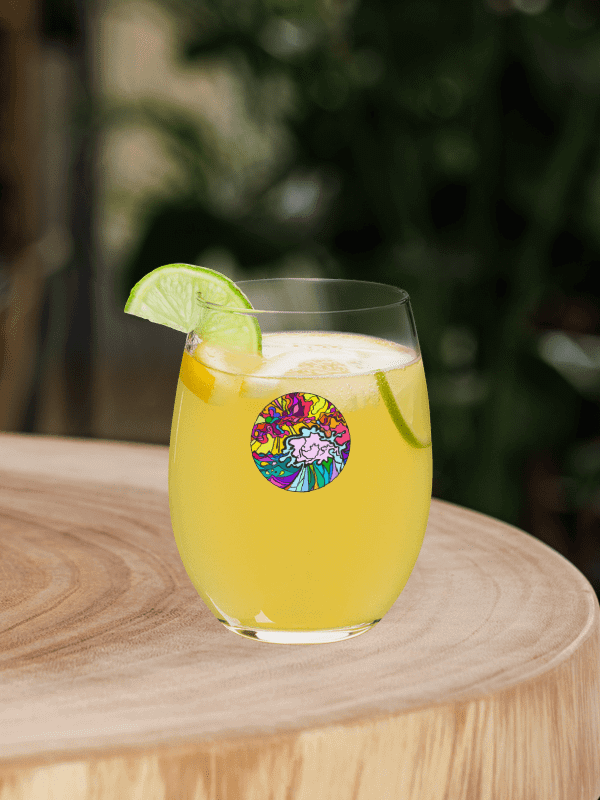 Vibrant Celebration Stemless Wine Glass - Wave at Sunset product image (5)