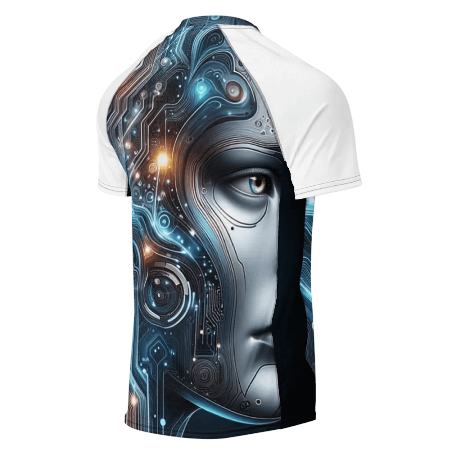 Cyborg Circuitry Men's Rash Guard | Ai Design product image (2)