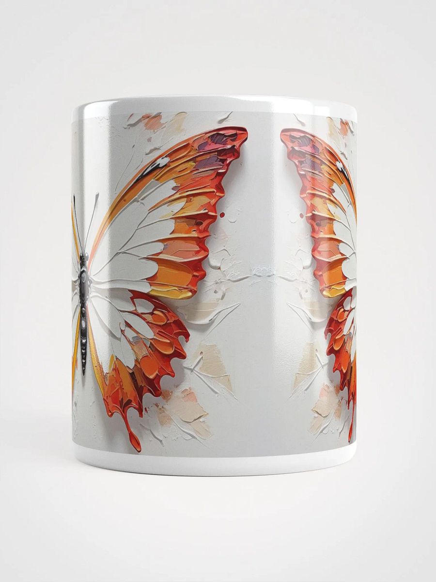 Sunset Soar Butterfly White Glossy Mug product image (5)