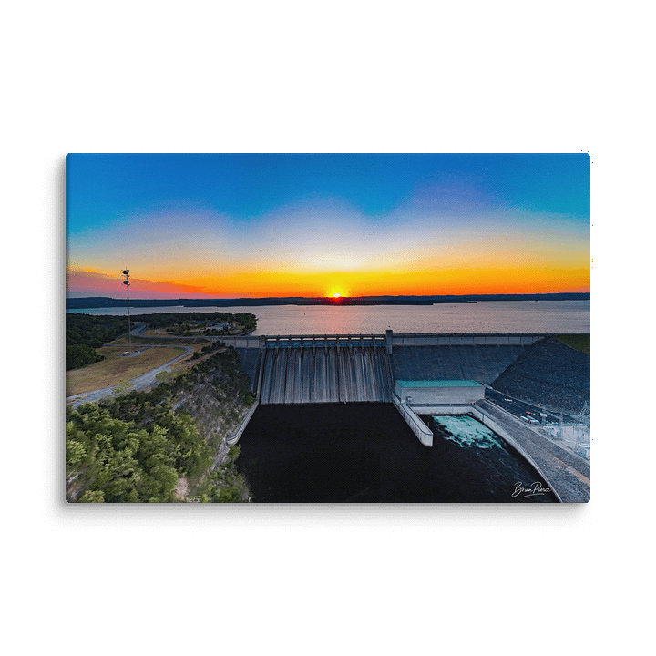 Beautiful Canvas-Table Rock Dam at Sunset-Taney County, Missouri product image (1)