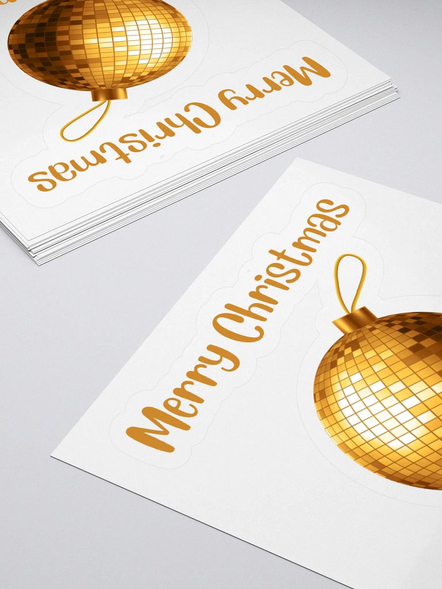 Sparkling Christmas Mirrorball Sticker - Gold product image (11)