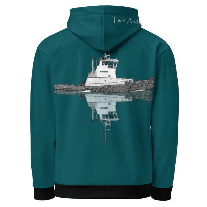 Teal Westrac tug Hoodie product image (1)
