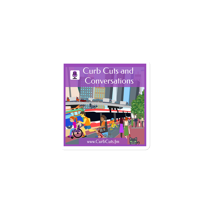 Curb Cuts and Conversations (Queen's Quay, Toronto Design): Square Magnets product image (1)