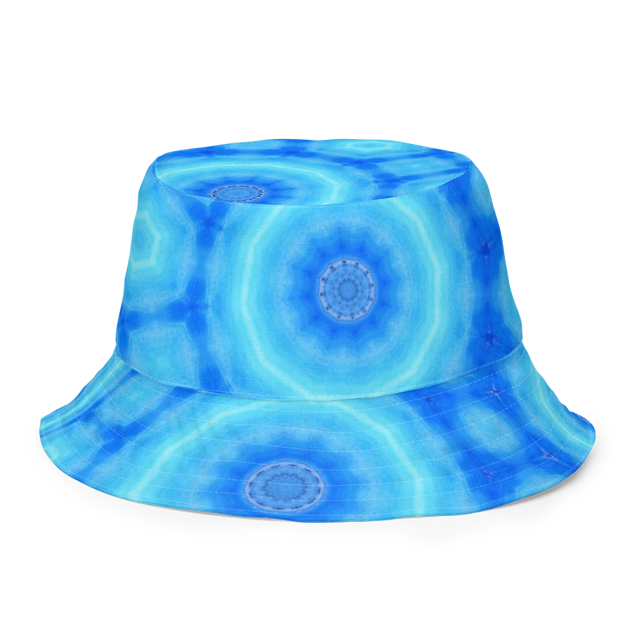 Abstract Circular Pattern in Blues Unisex Bucket Hat product image (14)