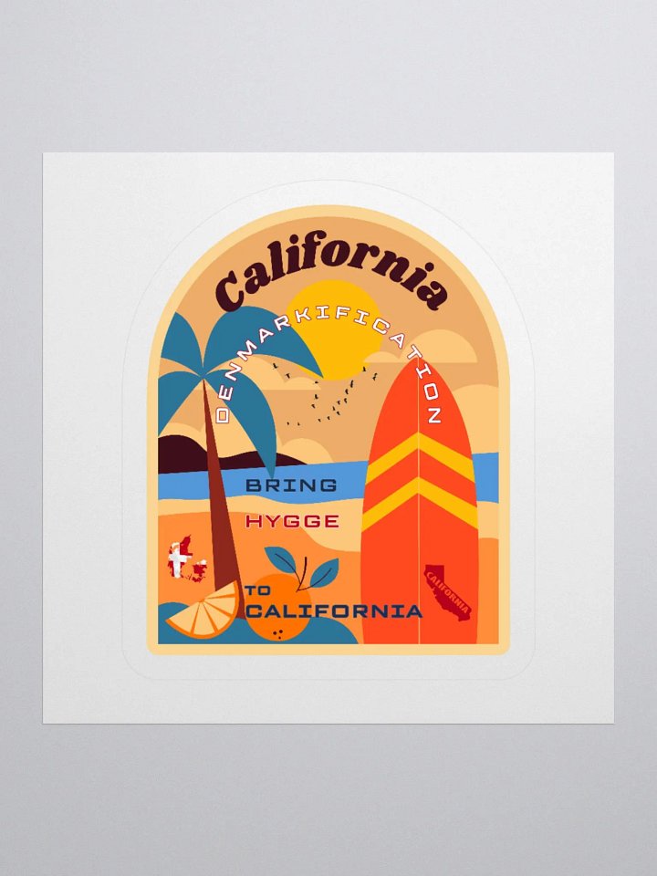 California Dreamin' Retro Surf / Denmarkification - Sticker product image (3)