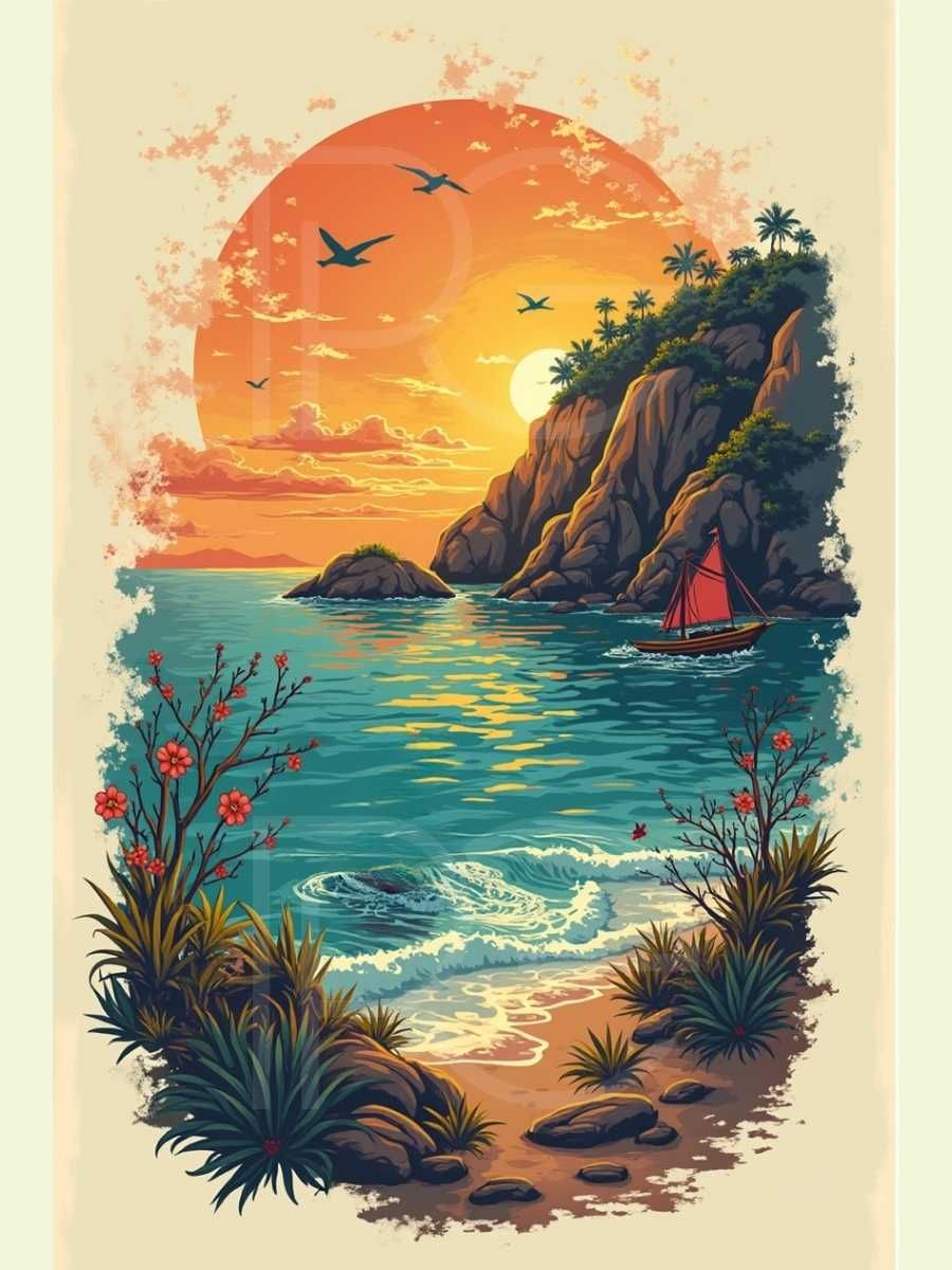 Golden Cove Retreat - 12x18 product image (1)