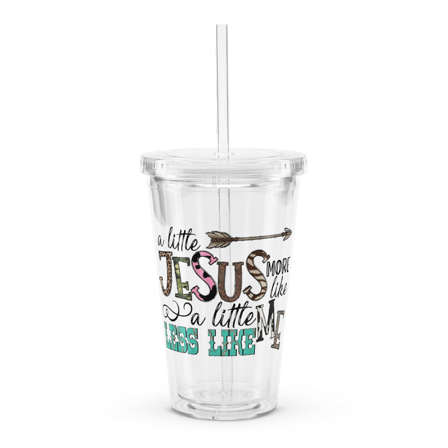 A Little More Like Jesus - Double Wall Clear Plastic Tumbler product image (1)