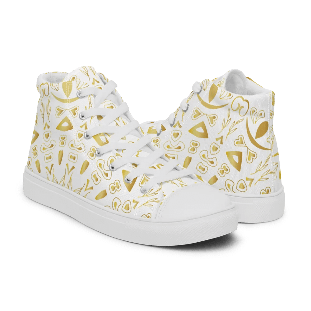 Golden Mandala High Top Canvas Shoes product image (11)