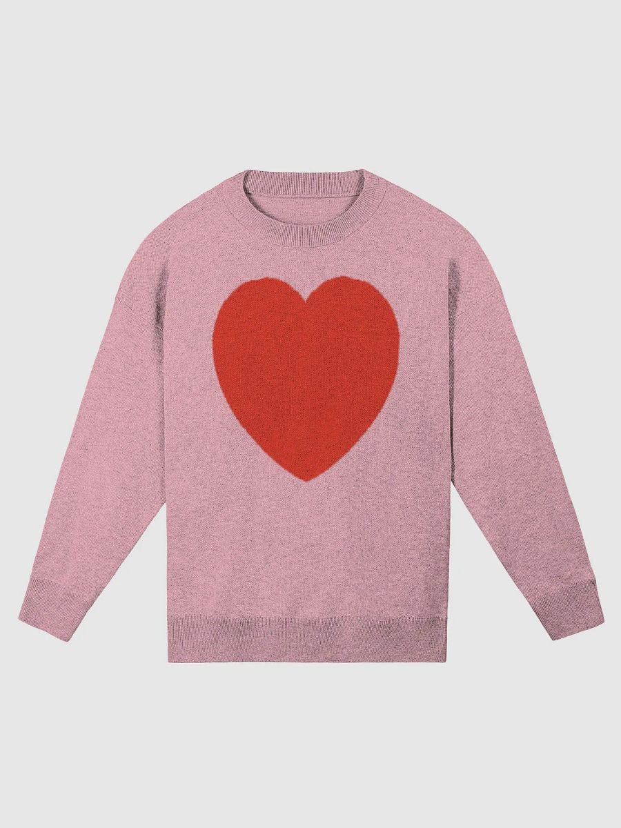 Heart Knitted Relaxed Sweater Pink product image (1)