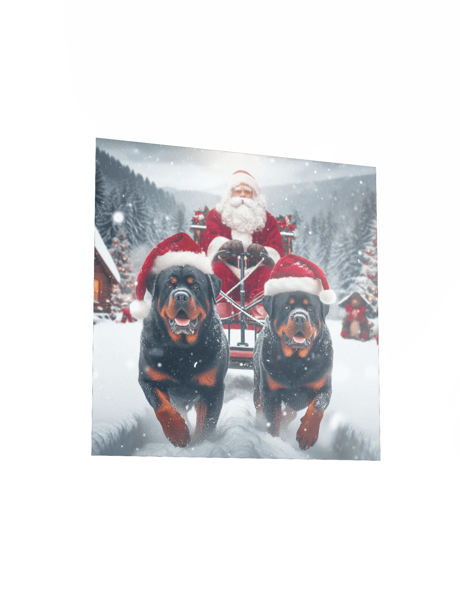 Rottweiler's Santa's Sleigh Ride Poster product image (12)