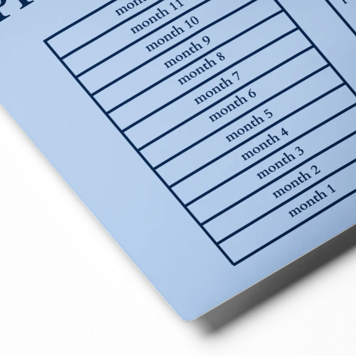 HIGHFALUTIN ANNUAL RENT TRACKER (navy design 1) product image (2)