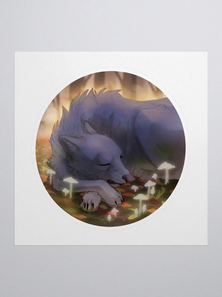Sleeping Wolf Sticker product image (1)