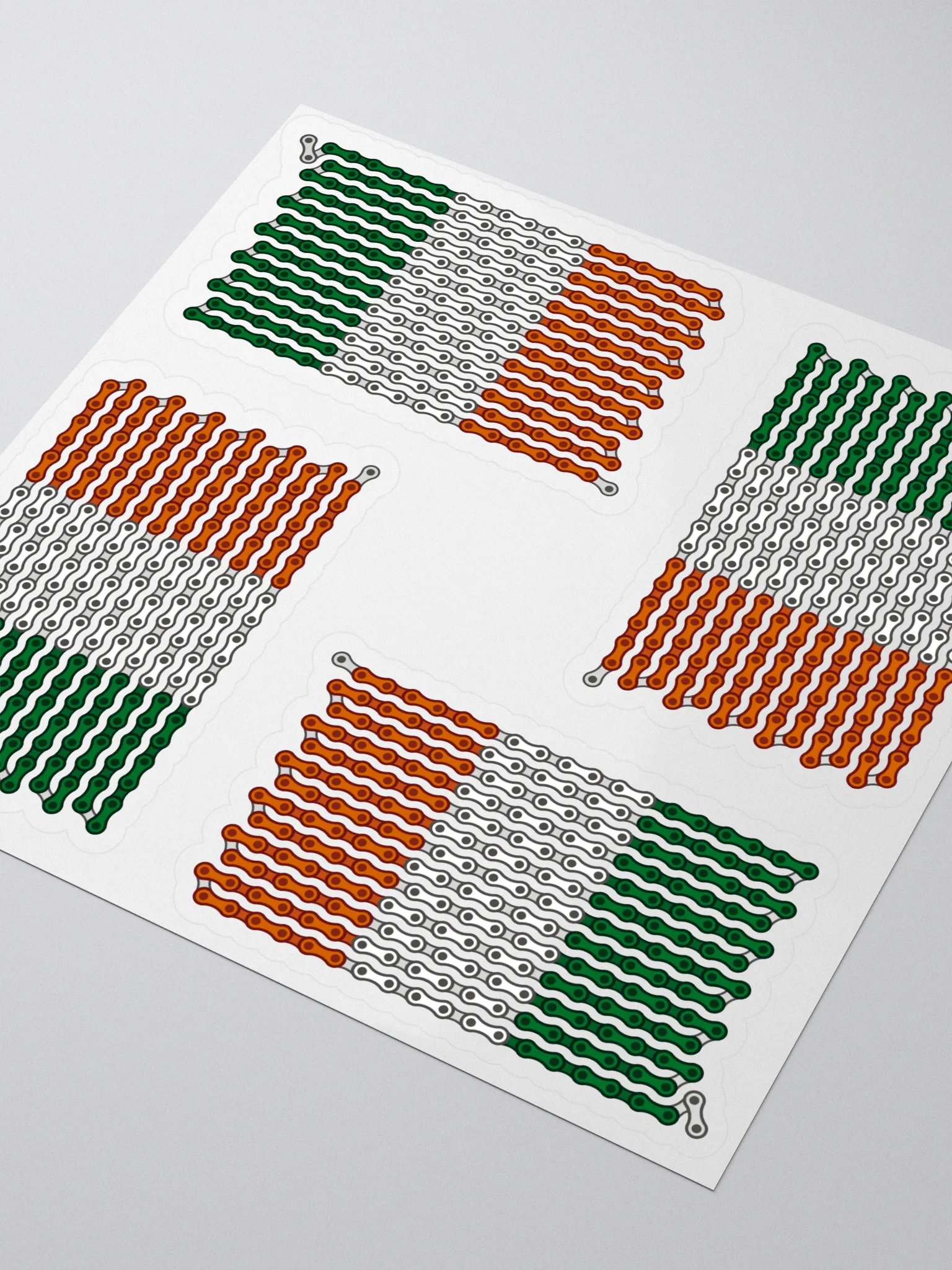 Ireland Bike Chain Flag Sticker 4 Pack product image (3)