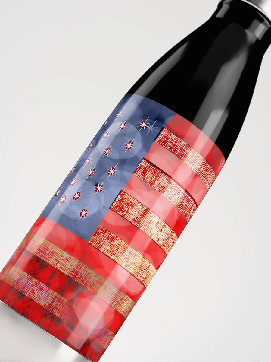 American Flag Bokeh Stainless Steel Waterbottle product image (5)