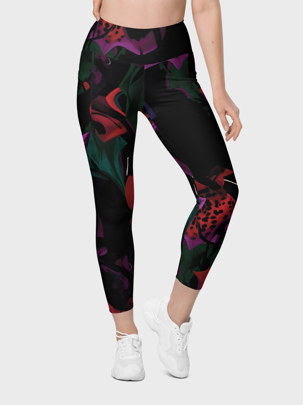 Leggings with Pockets "Blosoom At Midnight" product image (4)