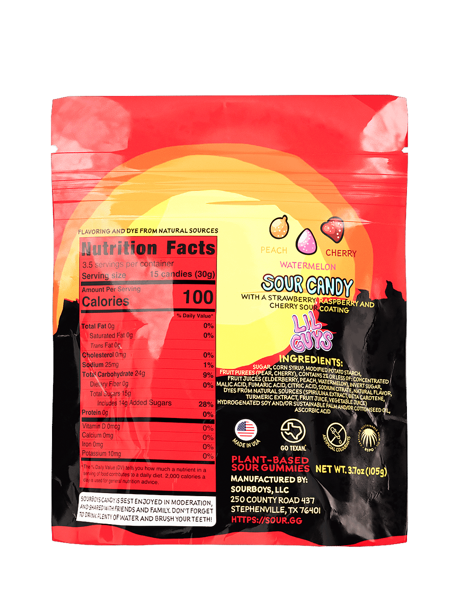 Strawberry, Raspberry, Cherry Sour Gummies - LilGuys product image (2)