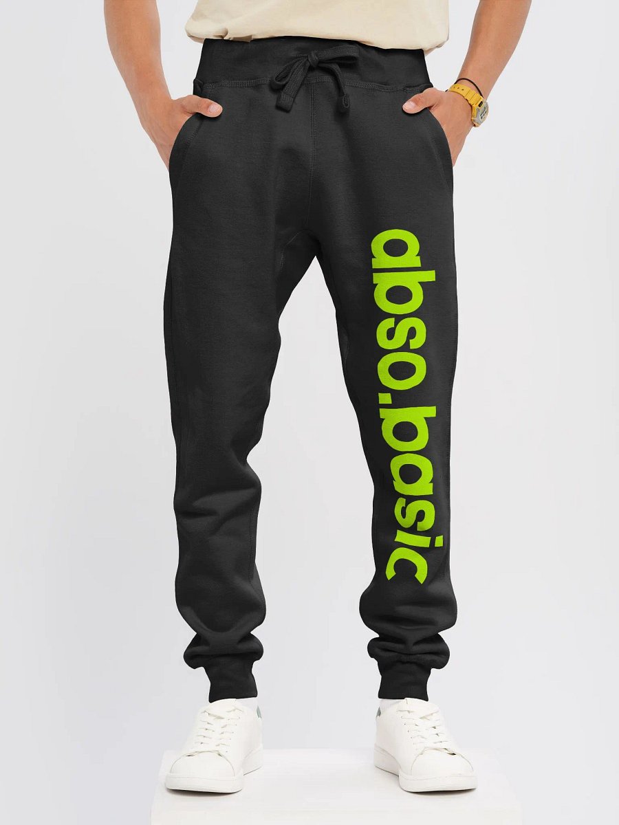 Unisex Absolute Lime Green Fleece Joggers product image (2)