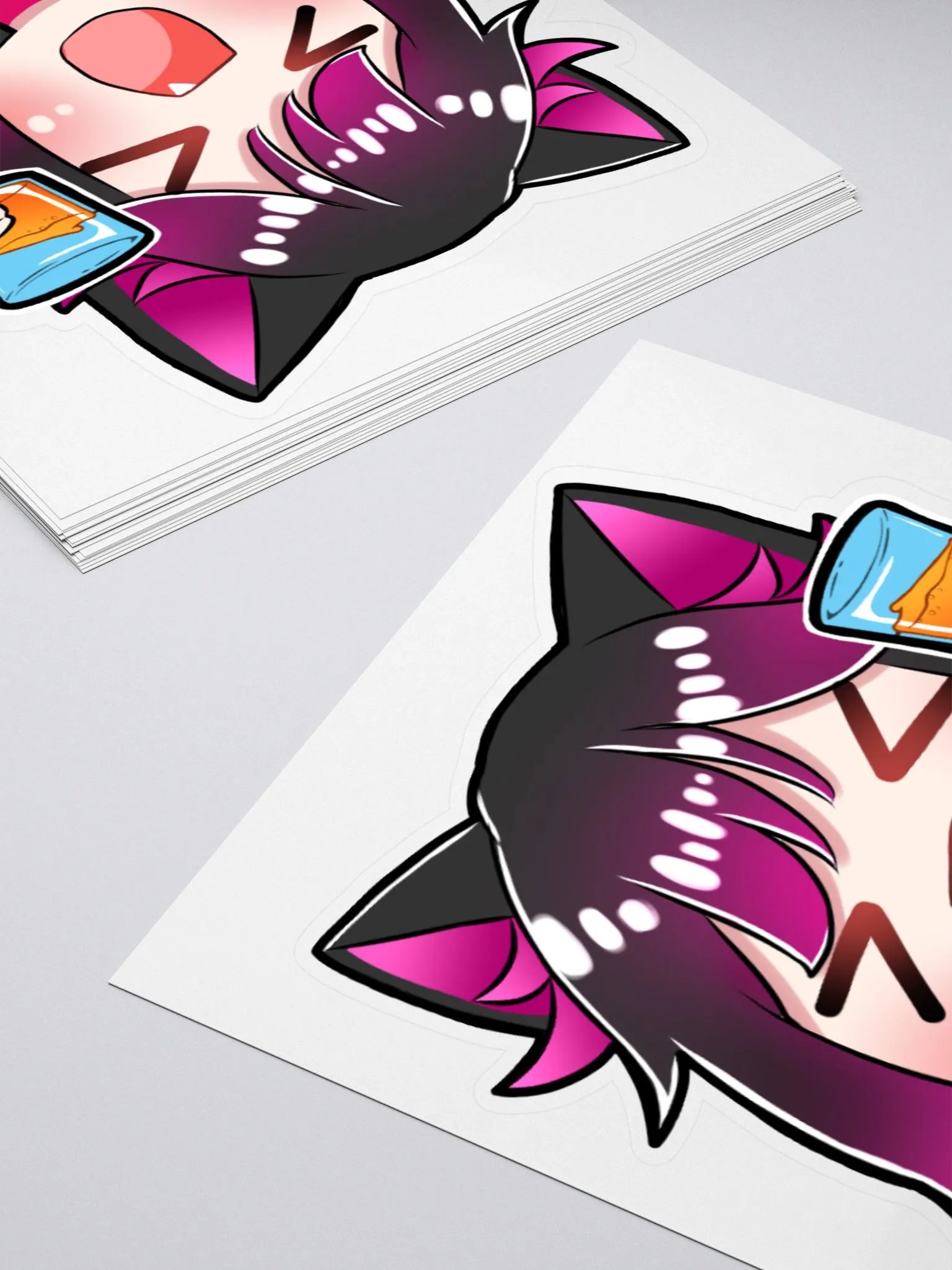 Large DJ Megu Cheers Kiss Cut Sticker product image (4)