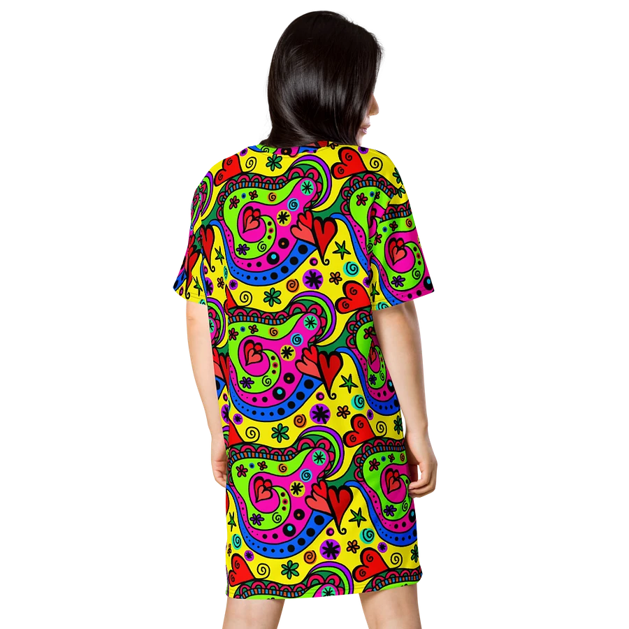 Vibrant Swirls T-Shirt Dress product image (9)