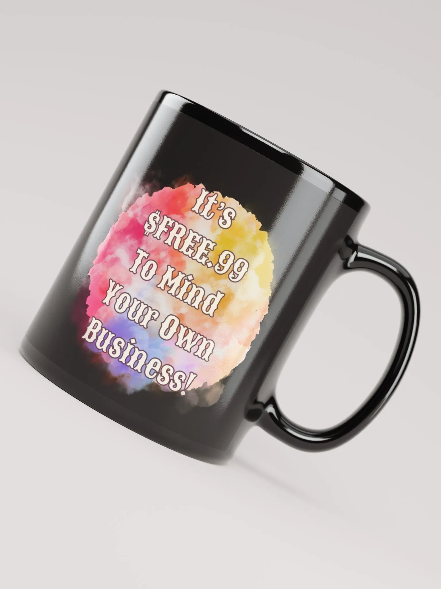 $FREE.99 Black Glossy Mug product image (4)
