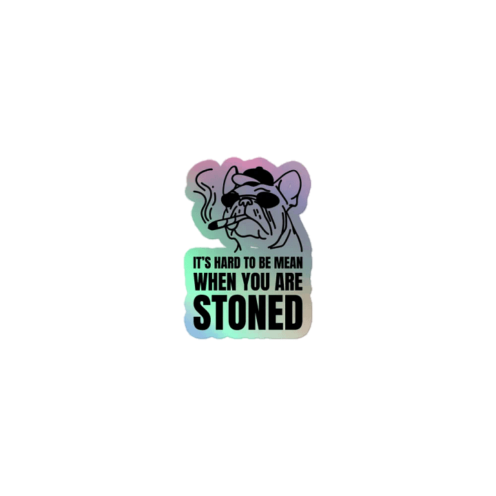 Stoned Dog Holographic Sticker Sheet product image (1)