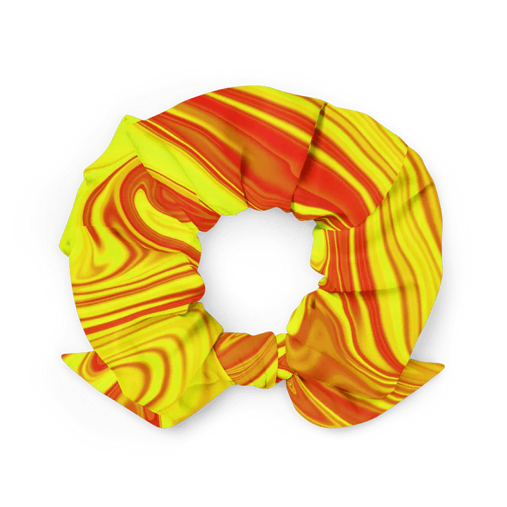 Scrunchie - Yellow and Red Digital Fluid Art product image (2)