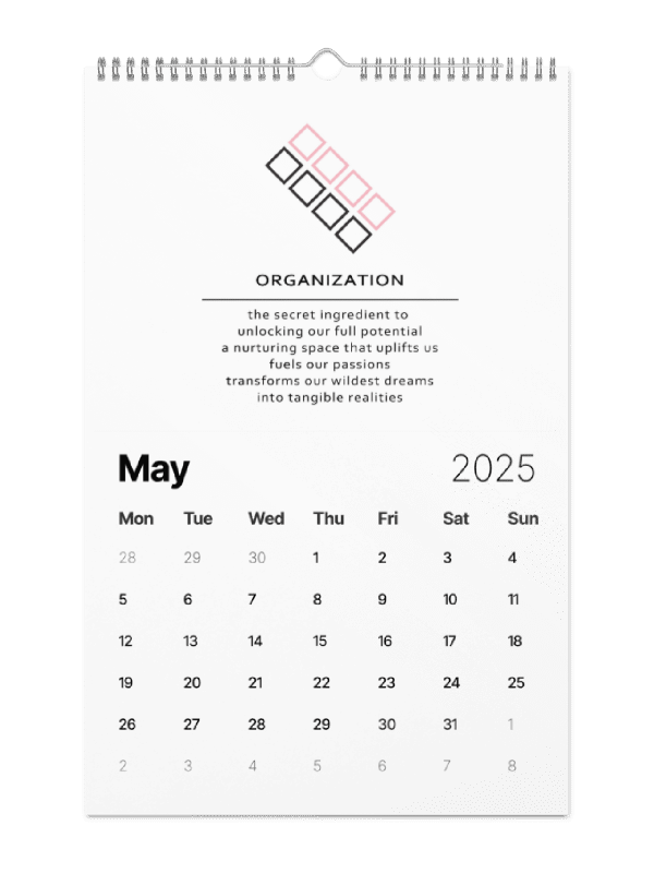 Implied 2025 Calendar : A Year of Positivity and Purpose-Now $10.50 Use promo code VIBES4LOVE at checkout product image (5)