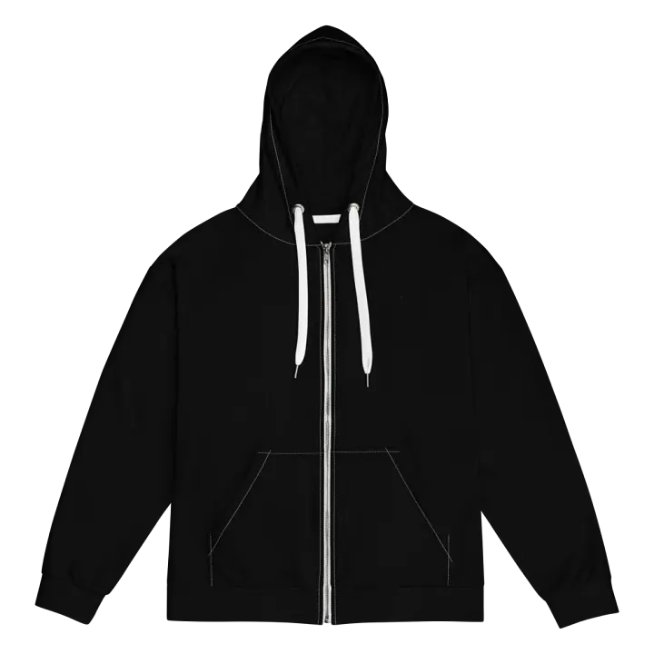 TDS Music Eco-Friendly Black Unisex Zip Hoodie - Relaxed Fit product image (1)