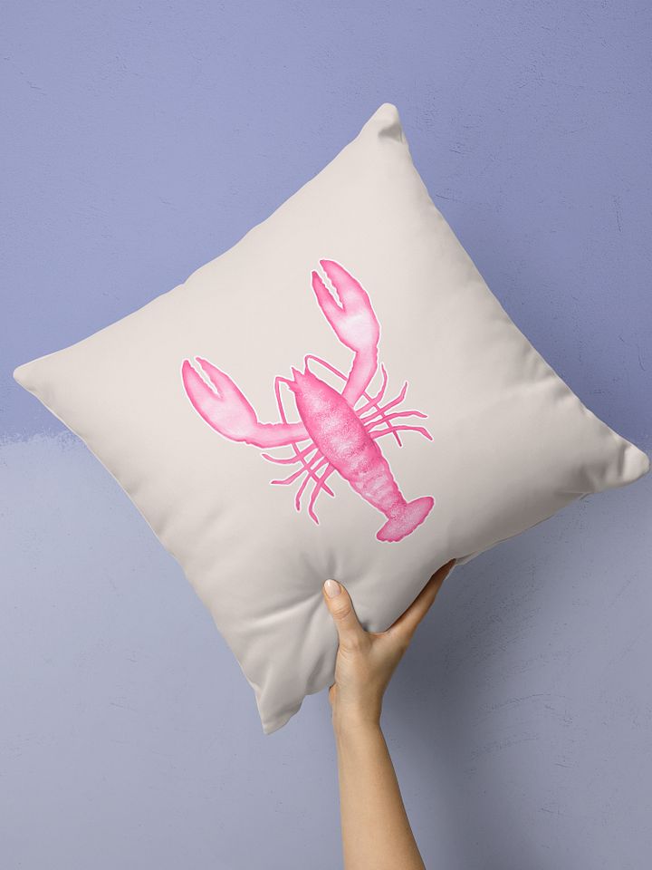 Beige Pink Lobster Pillow case/Beige Pink Hummer Kissenhülle product image (1)