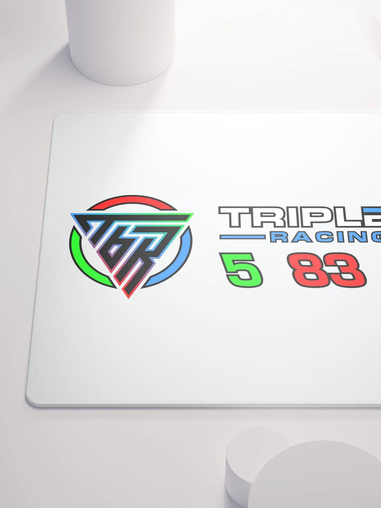 PRIZM Triple B Racing numbers mouse pad (Light Grey) product image (6)