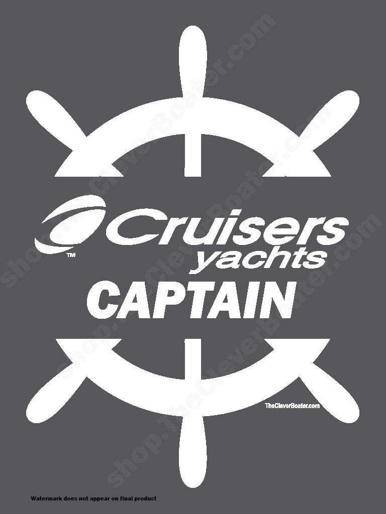 Cruisers Yachts Captain - T-Shirt - Dark Shirt w/White Logo product image (2)