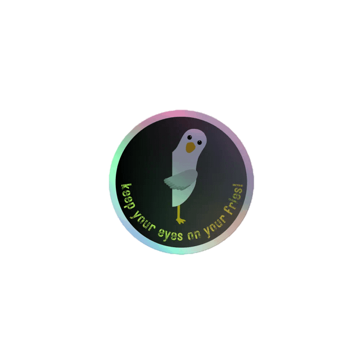 Keep Your Eyes On Your Fries! Holographic Sticker Set product image (1)