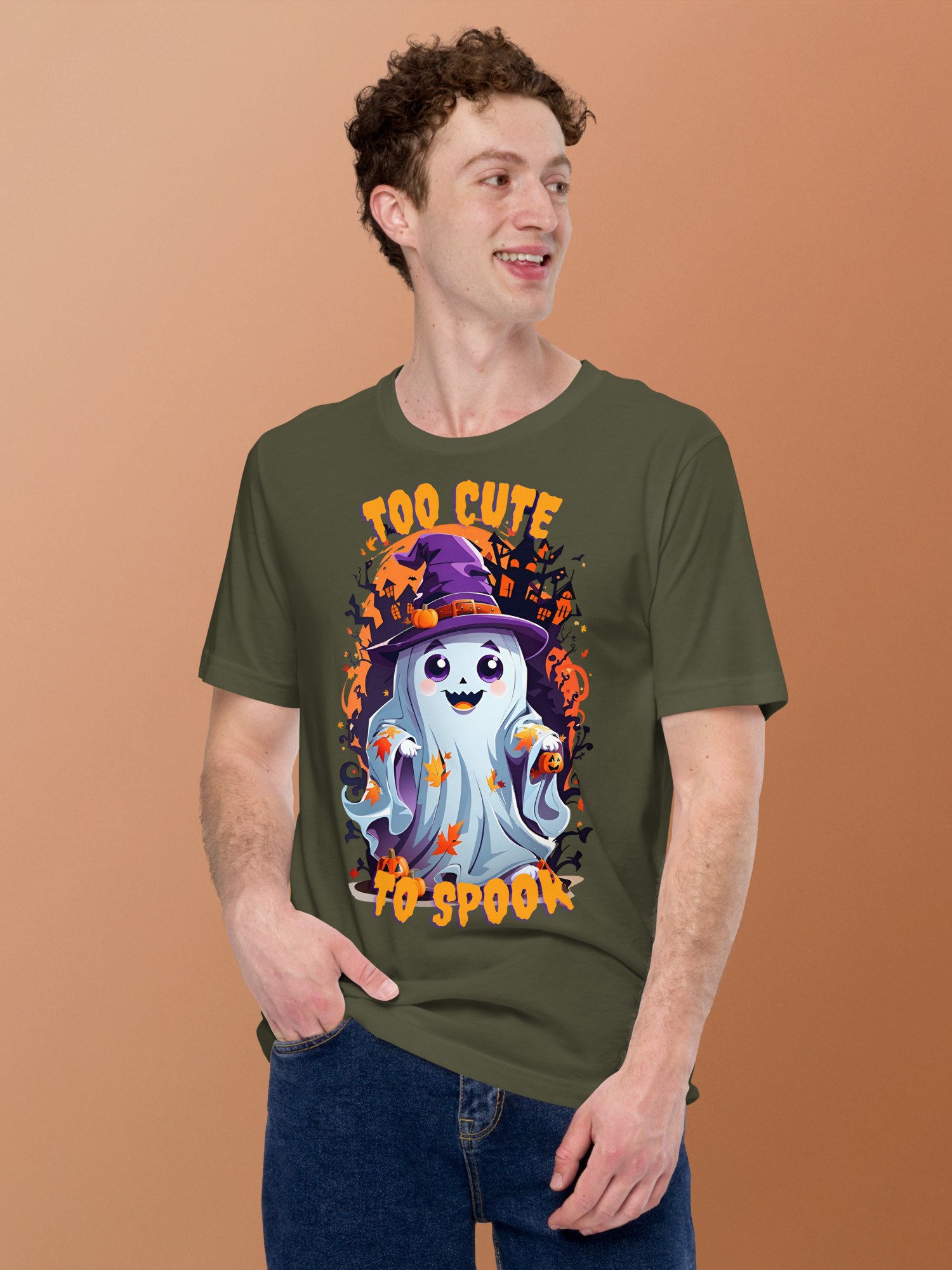 Ghost Halloween Too Cute to Spook T-Shirt product image (173)