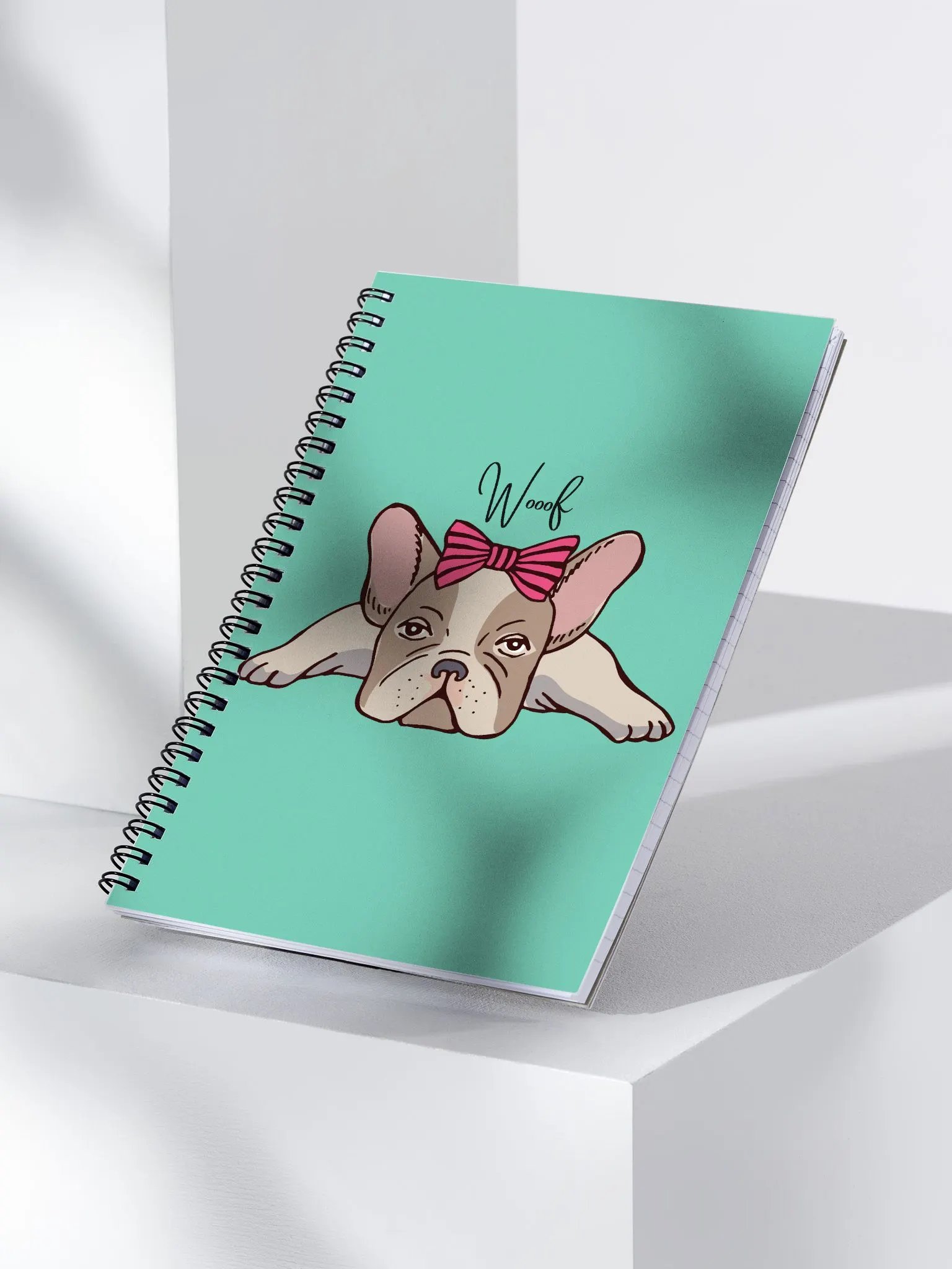 Girly French Bulldog Spiral Notebook product image (4)