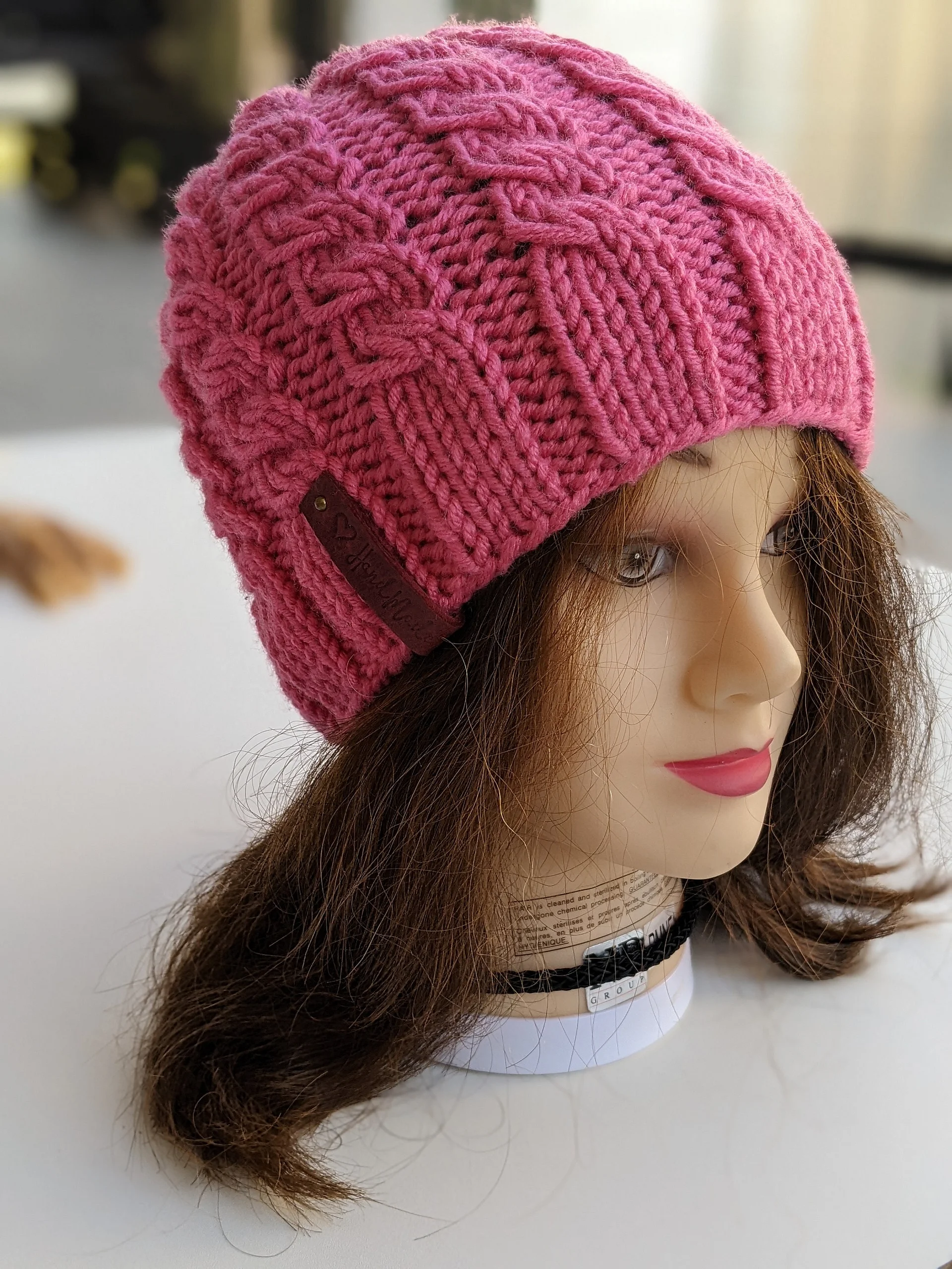 Flat Knit Cable Hat Pattern product image (7)