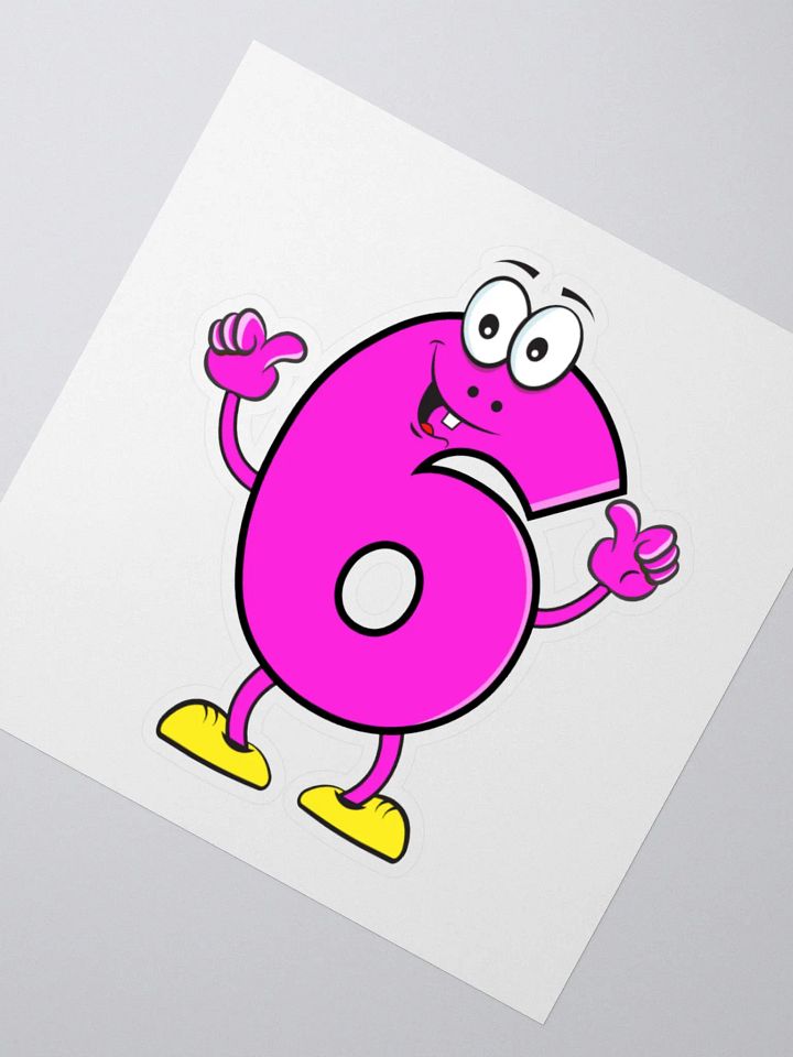 NUMBER 6 THUMBS-UP STICKER product image (6)
