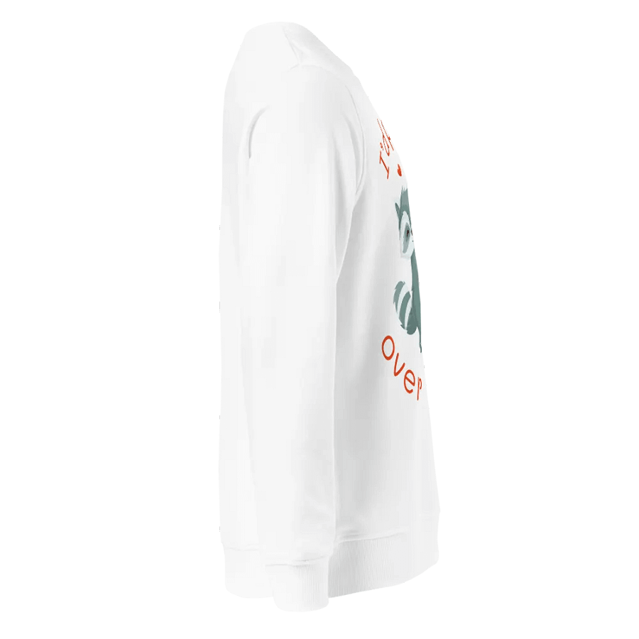 "I'd Pick You Over Trash" Cute Raccoon White Sweatshirt product image (6)