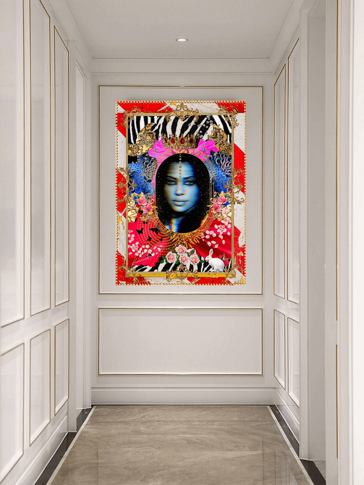 Kalaxia_ Urban Wall Art _ Large Maximalist Bohemian Poster, Ladybird II _ Carbon & Stars product image (2)
