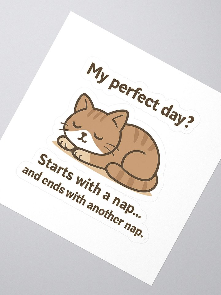 Naptime Cat Kiss Cut Stickers product image (2)