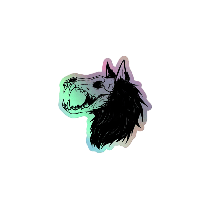 WOLF SKULL Holo Sticker product image (1)