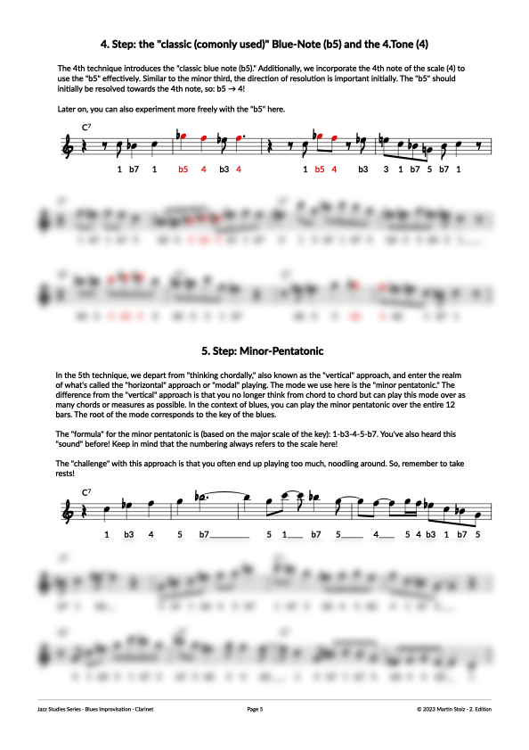 7 Steps to the perfect Blues-Solo - Clarinet product image (5)