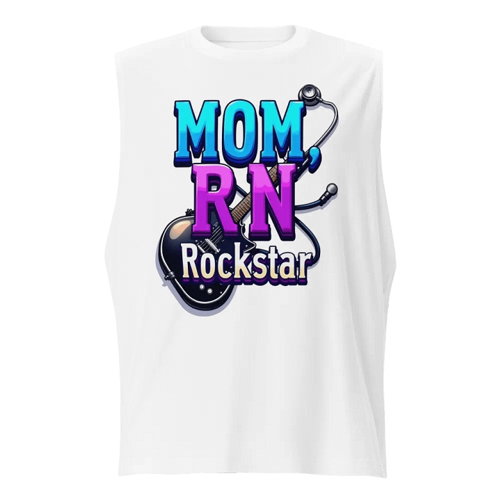 Rockstar, RN, mom, guitar Tribute Muscle Tank product image (5)