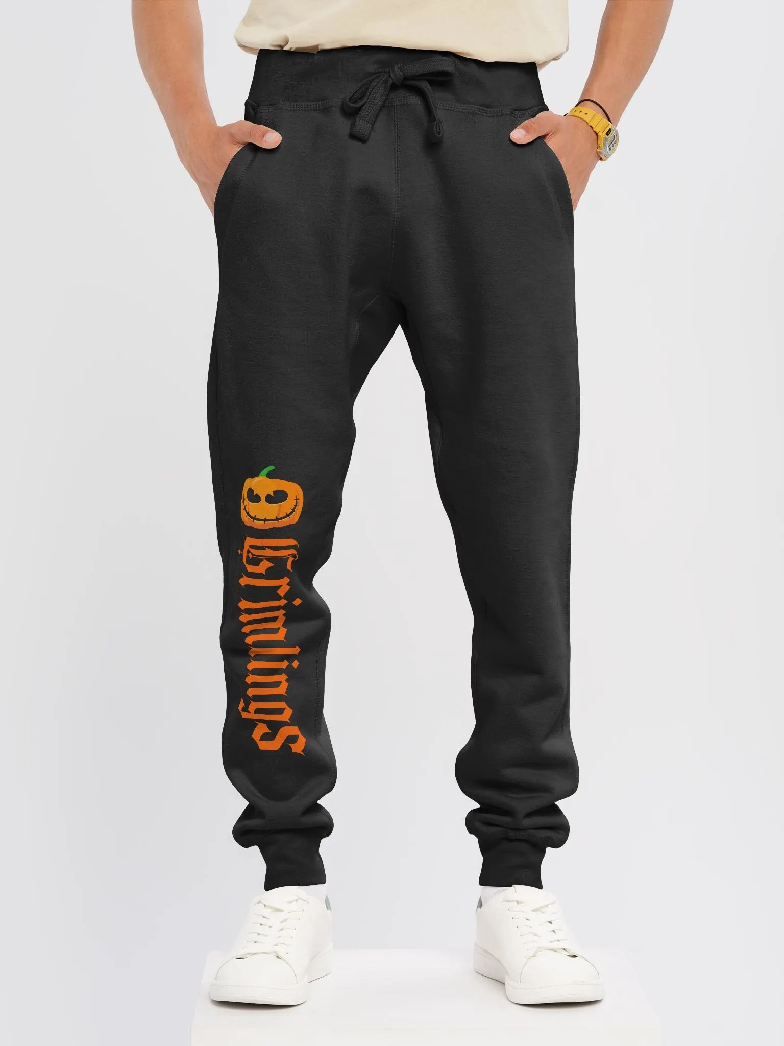 Grimlings Pumpkin Fleece Joggers product image (3)